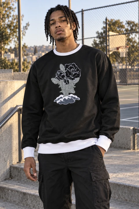 BLACK Rose Crewneck