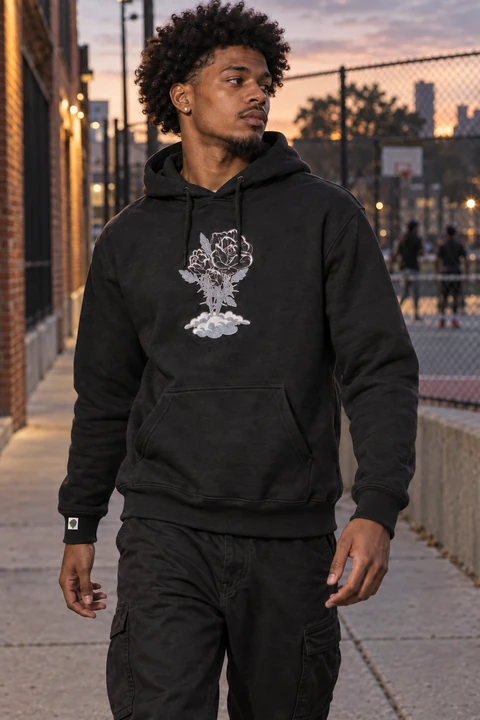 BLACK Rose Hoodie