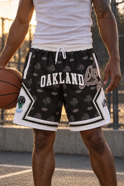 BLACK Rose x Love Hurts Basketball Shorts