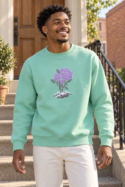 Mint & Lavender Crewneck