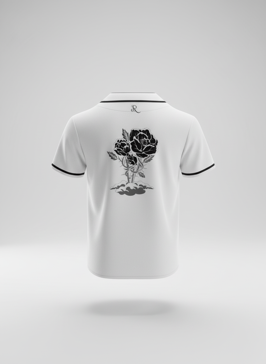 BLACK is Beautiful Jersey Series: 0. Baseball Classic (White) — back view