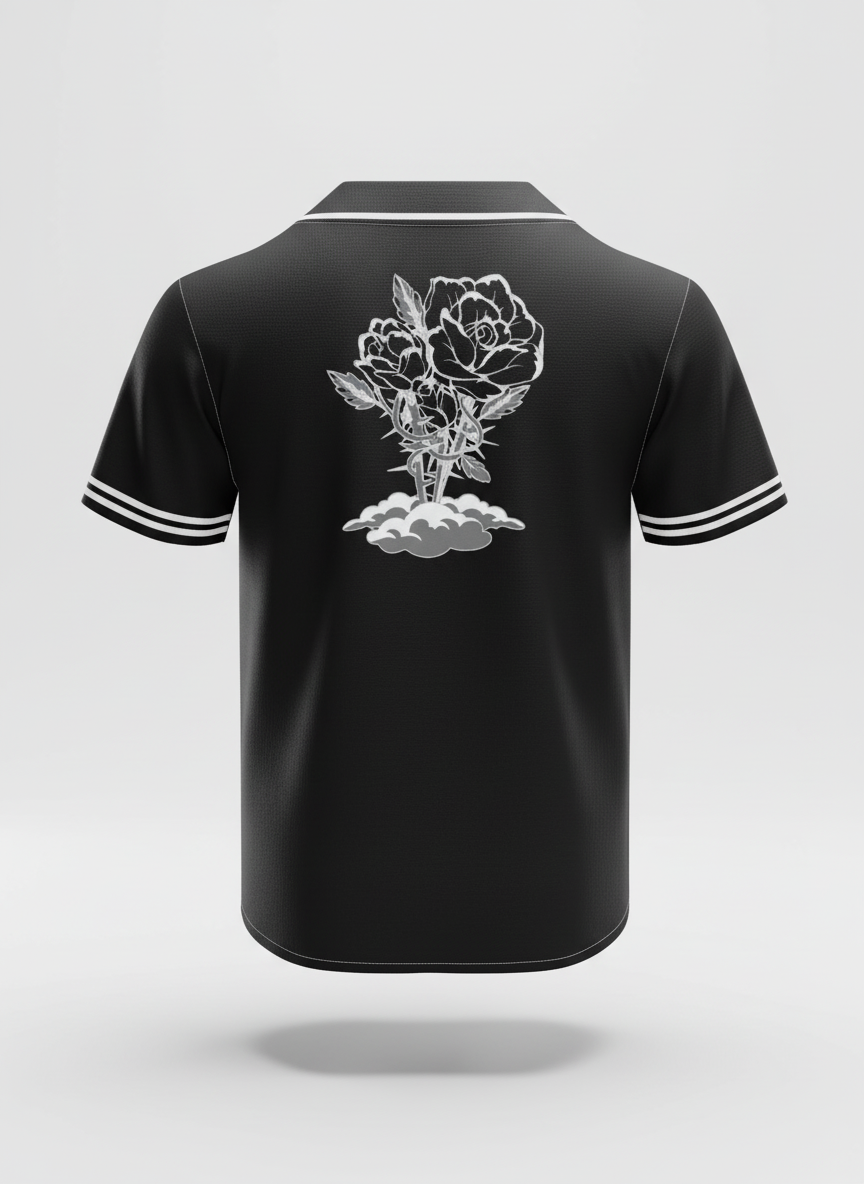 BLACK is Beautiful Jersey Series: 0. Baseball Classic (Black) — back view