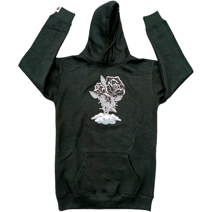 BLACK Rose Hoodie — Signature Edition — back