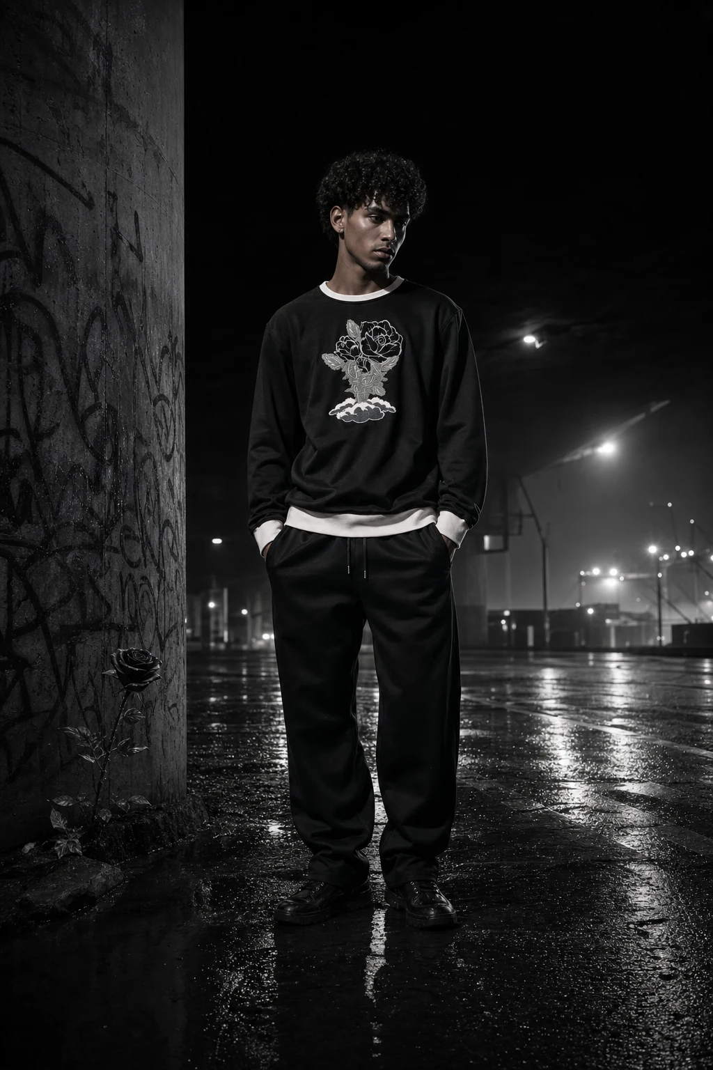 BLACK Rose Crewneck