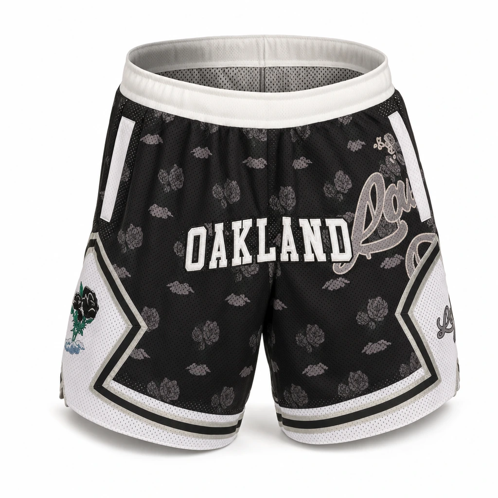 BLACK Rose x Love Hurts Basketball Shorts — front