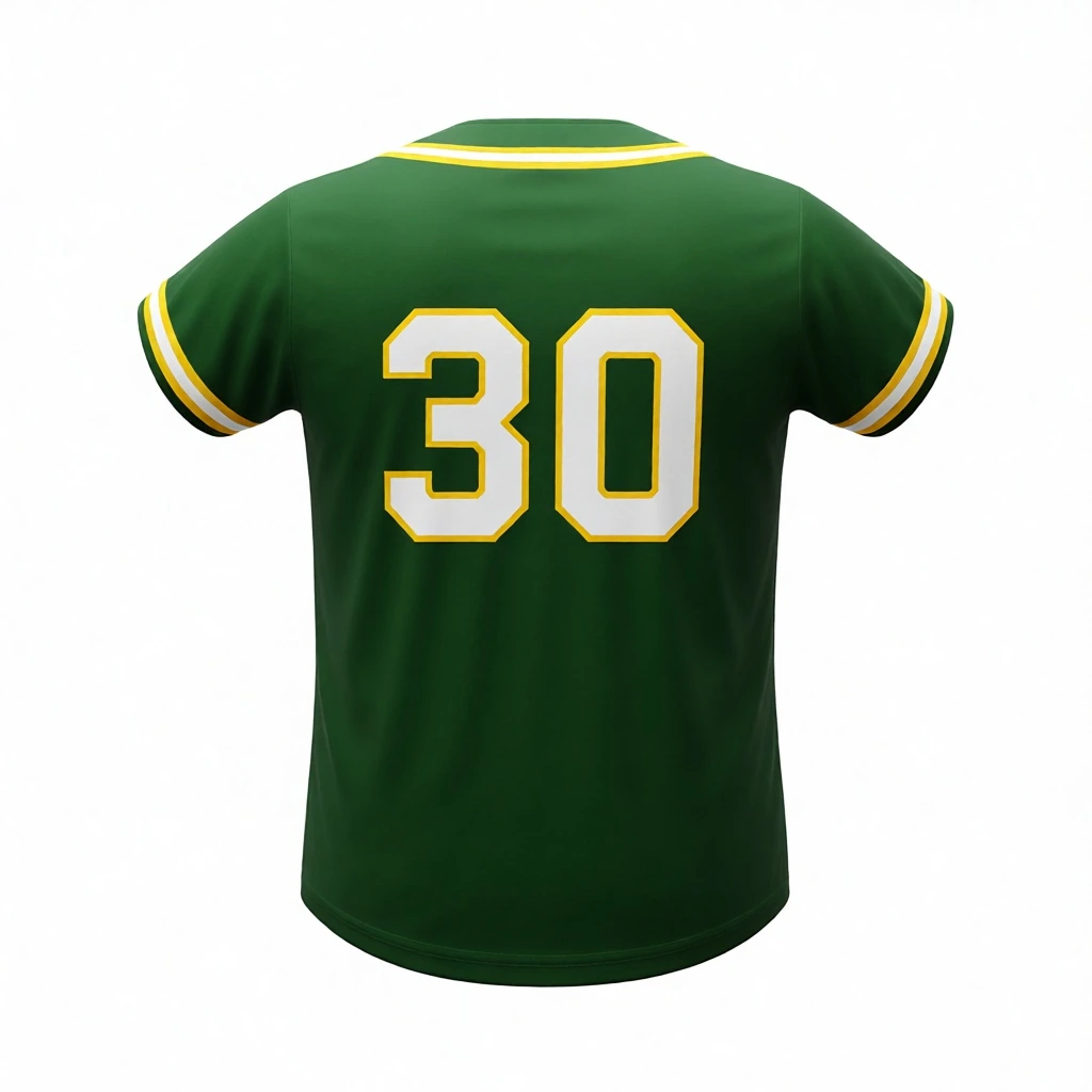 BLACK is Beautiful Jersey Series: 5. Baseball Classic (Last Oakland) &mdash; technical blueprint view