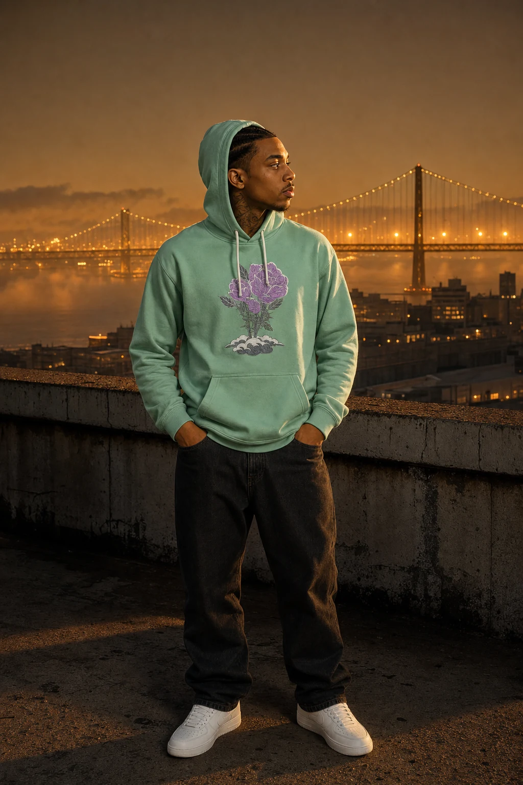 Mint & Lavender Hoodie — front