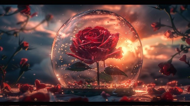 Love Hurts enchanted rose dome