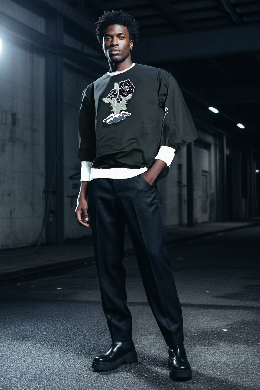 
						BLACK Rose Crewneck — alternate view							